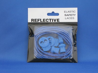 Elastic and reflective laces blue