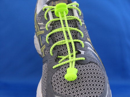 Elastic and reflective laces green