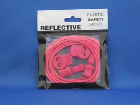 Elastic and reflective laces pink