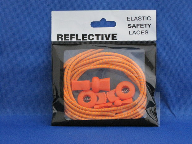 elastische veters, veters, veters, elastische reflecterende oranje - Rima sports